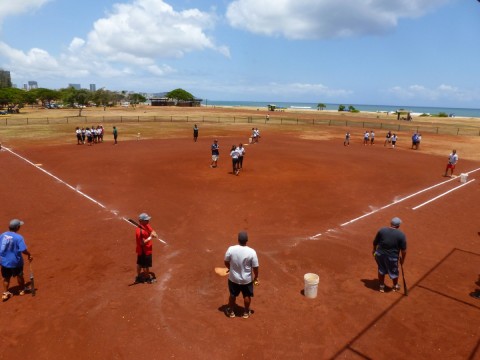 Infield Drills and Showcase at the New City College Camp