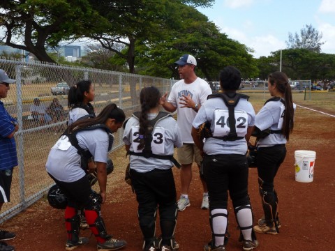 Coach Steve Rianda of Notre Dame de Namur